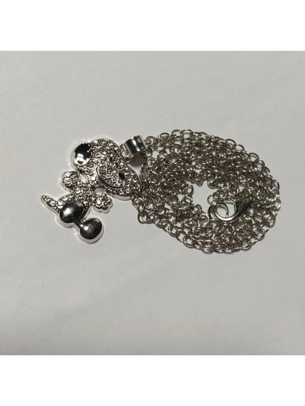 Snoopy Rhinestone Necklace 13 Inch